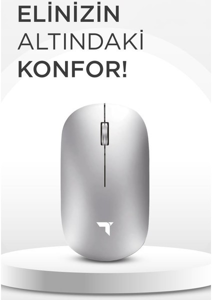 Tm-19 Gümüş Çift Modlu Sessiz Kablosuz Mouse Fare modelleri