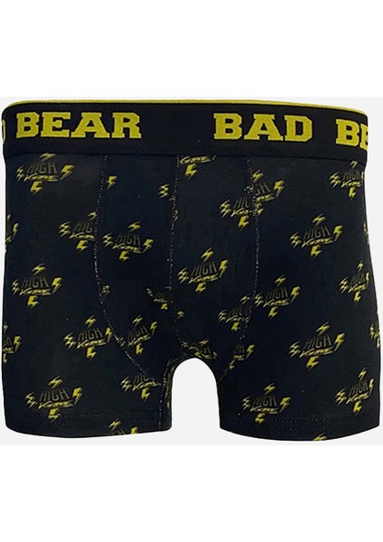 Voltage Siyah Desenli Erkek Boxer