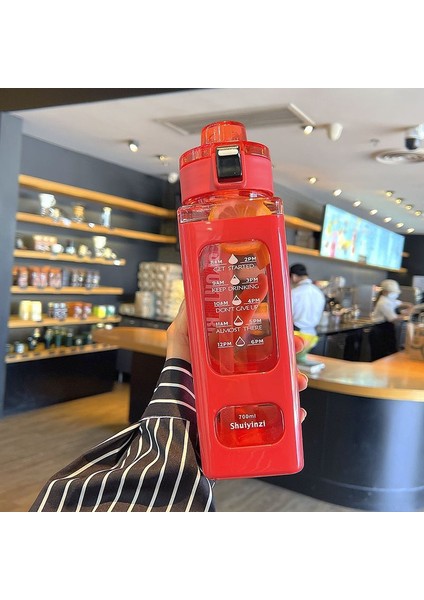 Pp Malzeme Tasarım Model Düşmeye Kırılmaya Dayanıklı Taşınabilir Pipetli Bardak Suluk 1 Litre (Yurt Dışından)