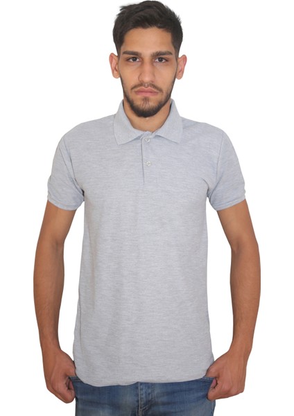 Erkek Polo Yaka Penye %100 Pamuklu Düğmeli T-Shirt