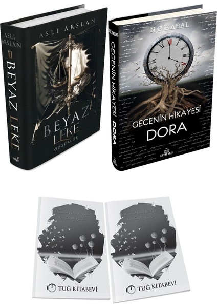 Gecenin Hikayesi Dora Ciltli ve Beyaz Leke 2 Özgürlük Ciltli Aslı Arslan 2li Set + Hediyeli