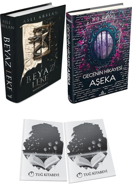 Gecenin Hikayesi Aşeka Ciltli ve Beyaz Leke Mahkumiyet Ciltli Aslı Arslan 2li Set + Hediyeli