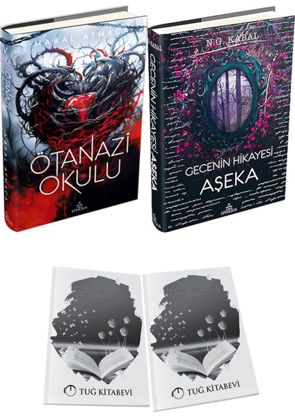 Gecenin Hikayesi Aşeka Ciltli ve Ephesus Ötanazi Okulu 4 Ciltli Maral Atmaca 2li Set + Hediyeli