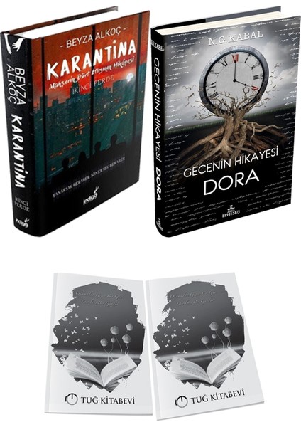 Gecenin Hikayesi Dora Ciltli ve Karantina 2 Ciltli Beyza Alkoç 2li Set + Hediyeli