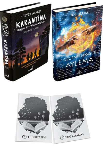 Gecenin Hikayesi Aylema Ciltli ve Karantina 5 Ciltli Beyza Alkoç 2li Set + Hediyeli
