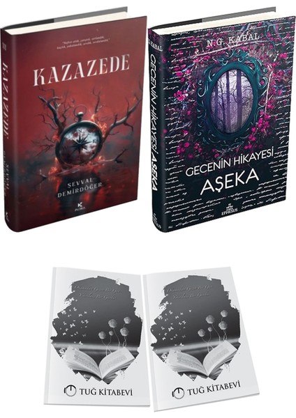 Gecenin Hikayesi Aşeka Ciltli ve Kazazede 3 Ciltli Şevval Demirdöğer 2li Set + Hediyeli