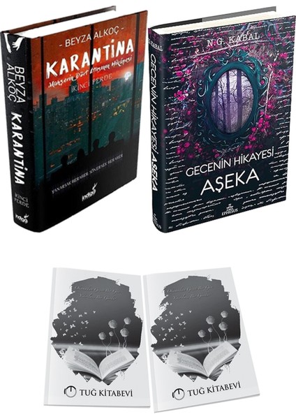 Gecenin Hikayesi Aşeka Ciltli ve Karantina 2 Ciltli Beyza Alkoç 2li Set + Hediyeli