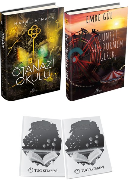 Güneşi Söndürmem Gerek 2 Ciltli ve Ephesus Ötanazi Okulu 3 Ciltli Maral Atmaca 2li Set + Hediyeli
