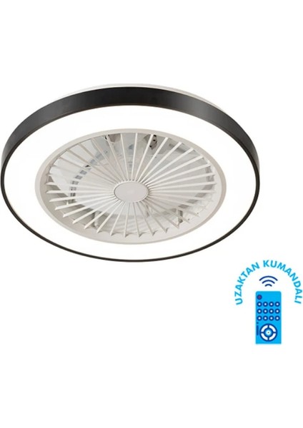 KCF297 15W Ledli Dekoratif Tavan Vantilatörü Siyah fiyatları