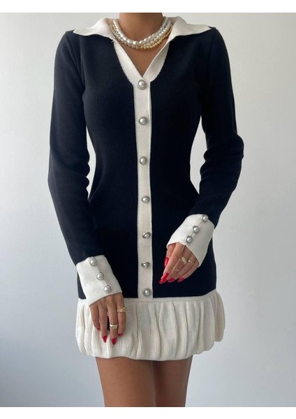 Bochum Inci Düğmeli Mini Elbise