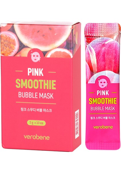 Pink Smoothie Bubble Mask Temizleyici Köpüren Maske Kore 5g x 10pcs fiyatları