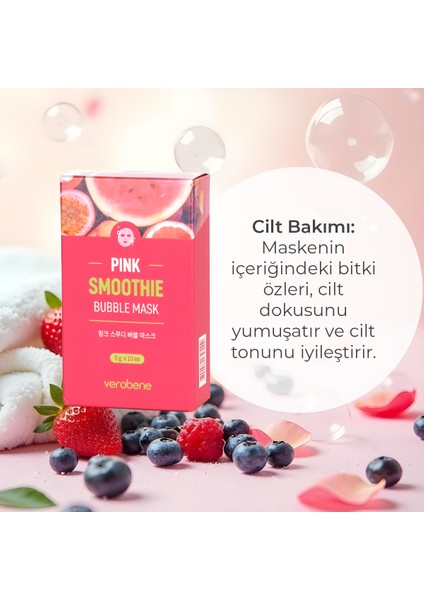 Pink Smoothie Bubble Mask Temizleyici Köpüren Maske Kore 5g x 10pcs indirimleri