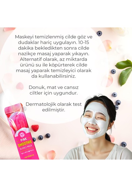 Pink Smoothie Bubble Mask Temizleyici Köpüren Maske Kore 5g x 10pcs