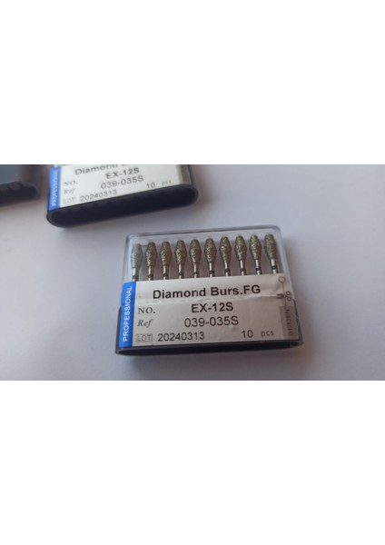 EX-12S Fg Diş Laboratuvarı Fg Elmas Burs Matkaplar Yüksek Hızlı El Aleti 10 Adet 1 Kutu Parlatma Beyazlatma Ürünü Diş Hekimi Aracı fiyatları
