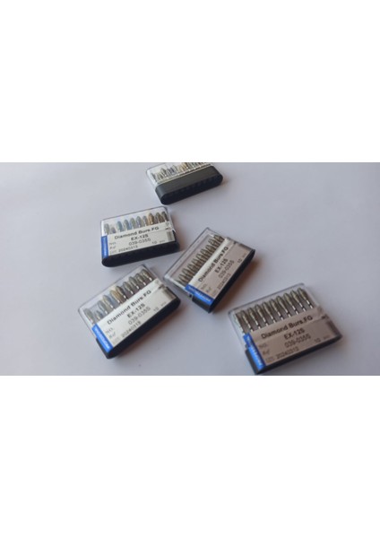 EX-12S Fg Diş Laboratuvarı Fg Elmas Burs Matkaplar Yüksek Hızlı El Aleti 10 Adet 1 Kutu Parlatma Beyazlatma Ürünü Diş Hekimi Aracı modelleri