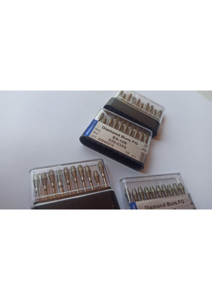 EX-12S Fg Diş Laboratuvarı Fg Elmas Burs Matkaplar Yüksek Hızlı El Aleti 10 Adet 1 Kutu Parlatma Beyazlatma Ürünü Diş Hekimi Aracı fırsatları