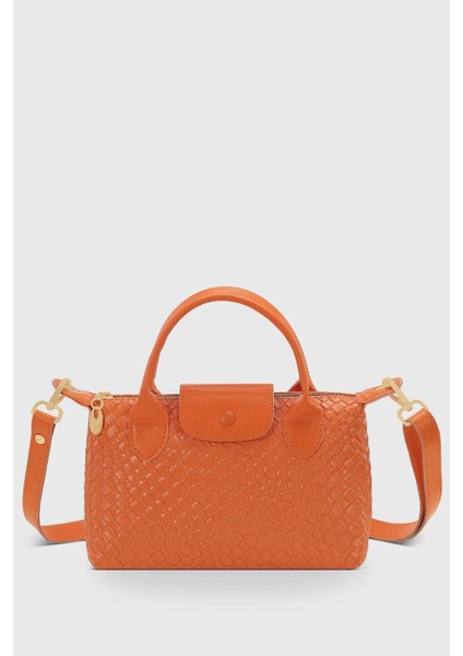 Turuncu Örgü Çanta Çok Yönlü Pu Deri El Ve Omuz Askılı Çanta 273 fiyatları