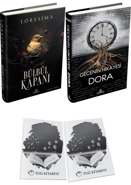 Gecenin Hikayesi Dora Ciltli ve Ephesus Yayınları Bülbül Kapanı 1 Ciltli Loresima 2li Set + Hediyeli