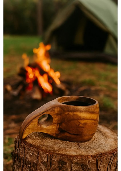 El Yapımı Ceviz Ağacı Kuksa Bardak – Model No: 15