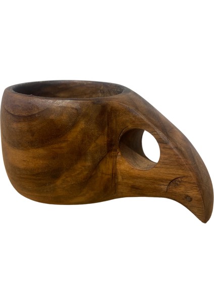 El Yapımı Ceviz Ağacı Kuksa Bardak – Model No: 15 fırsatları