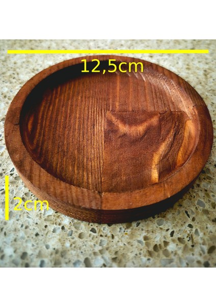 Yuvarlak Çerezlik - 12,5 cm - Koyu Kahverengi indirimleri