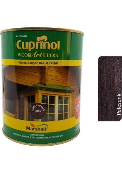 Woodart Ultra Solvent Bazlı Vernikli Ahşap Koruyucu 2.5 Lt Pelesenk