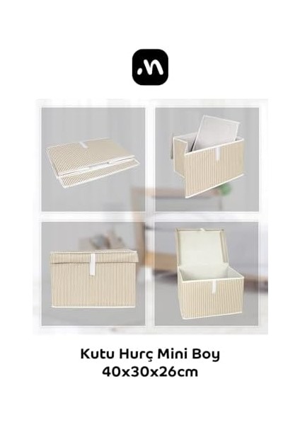 Kapaklı Çok Amaçlı Kutu Hurç, Organizer, Saklama ve Düzenleme, Mini Boy, 40X30X26 fiyatları