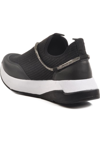 702498 Z Siyah-Beyaz Kadın Taşlı Günlük Ayakkabı fırsatları