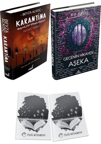 Gecenin Hikayesi Aşeka Ciltli ve Karantina 3 Ciltli Beyza Alkoç 2li Set + Hediyeli