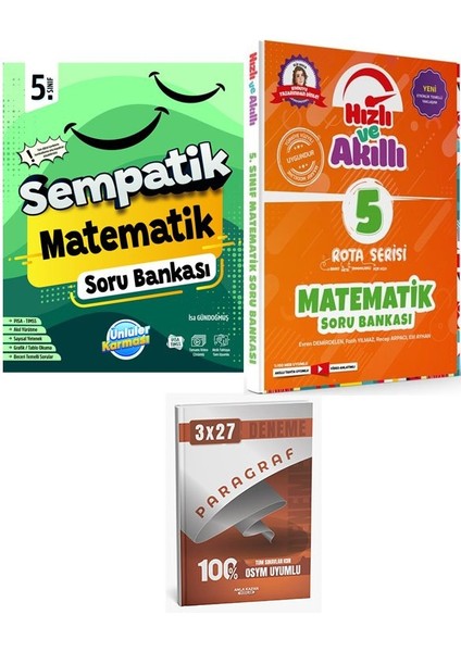 Tammat+Ünlüller 2026 5. Sınıf Matematik Rota Serisi Hızlı ve Akıllı Soru Bankası Seti+Anla Kazan Paragraf