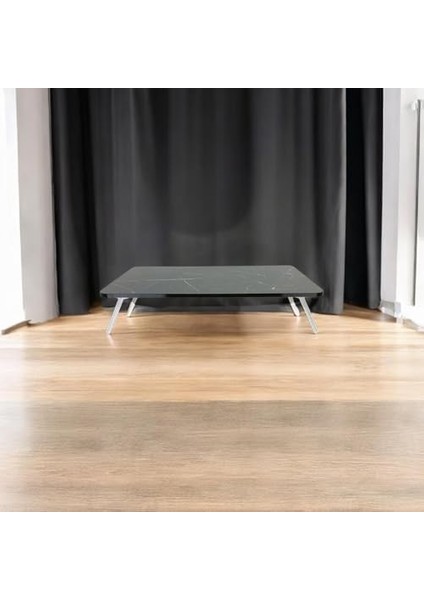 Sofrası Mutfak Sofrası Kolay Taşınabilir 60 x 100 cm Balkon Sofra (Siyah Mermer) fiyatları