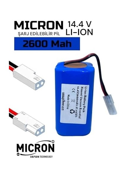 Mi Vacuum Mop 2in1 Essential Akıllı Robot Süpürge Bataryası (Mjstg1) 14.4V 2600 Mah Pil modelleri