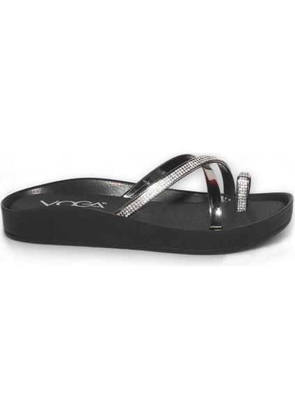 2500 132 Platin Ayna Taşlı Parmak Arası Casual Anatomik Terlik fiyatları