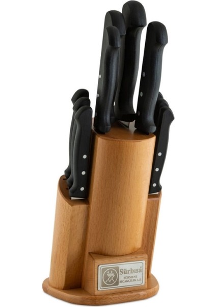 Sürbisa 61504-N Naturel Ahşaplı Mutfak Seti Pimli Sap