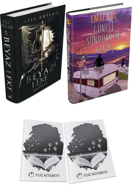 Güneşi Söndürmem Gerek 3 Ciltli ve Beyaz Leke 2 Özgürlük Ciltli Aslı Arslan 2li Set + Hediyeli