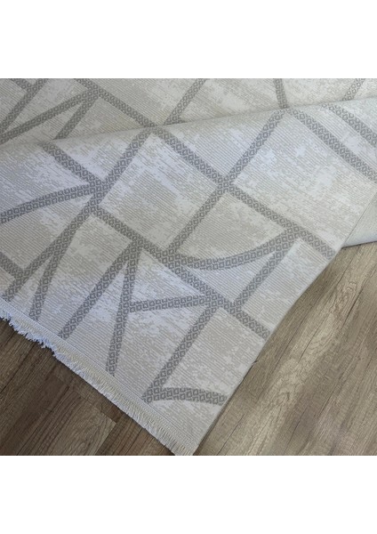 Grandy 5212 Krem Kaymaz Pamuk Taban Modern Halı fiyatları