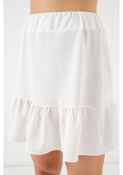 Ayrobin Mini Etek 8054 - Beyaz modelleri