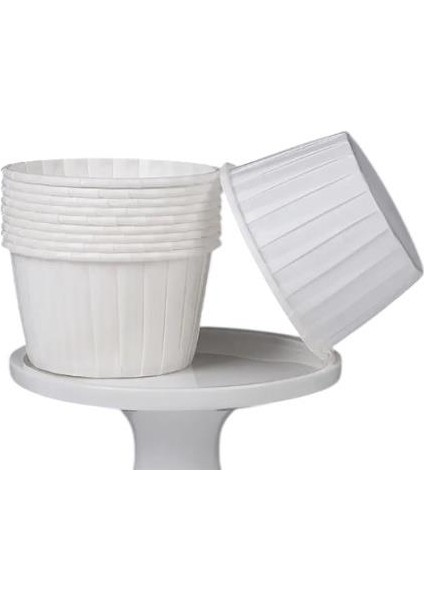 Cupcake/muffin /suffle Kek Kapsülü Beyaz 50 Li
