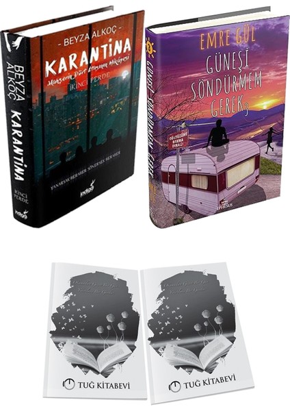 Güneşi Söndürmem Gerek 3 Ciltli ve Karantina 2 Ciltli Beyza Alkoç 2li Set + Hediyeli