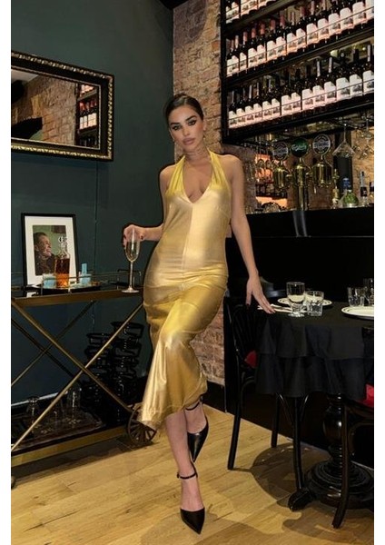 Felicia Sırt Dekolteli Elbise 2583-08