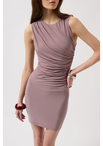 Büzgülü Mini Elbise