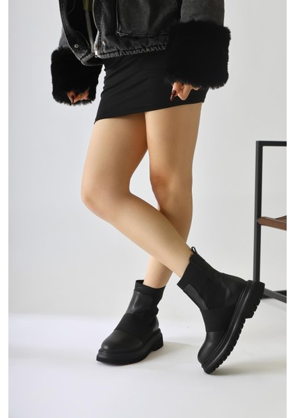 Millena Siyah Süet Lastik Kemer Detaylı Çekme Bot fiyatları