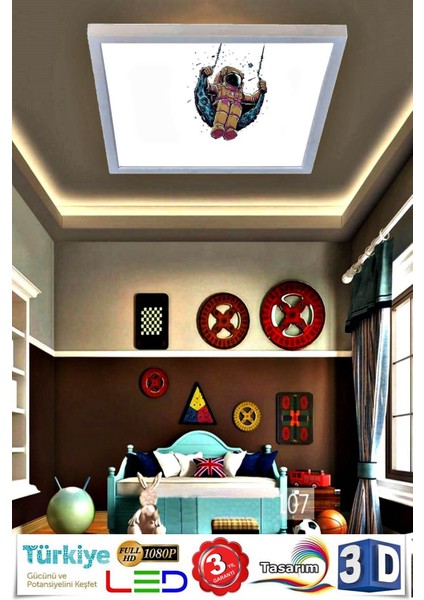 Çocuk Astronot Model Avize LED Avize Yeni 54W Modern Aydınlatma LED Panel