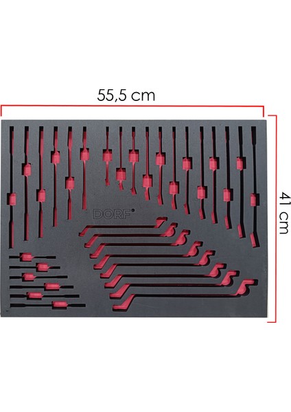 Takım Arabası Içi Düzenleyici Boş Eva Seti Organizer 5'li Set Sünger 55,5cm x 41 cm Malzemesiz fırsatları
