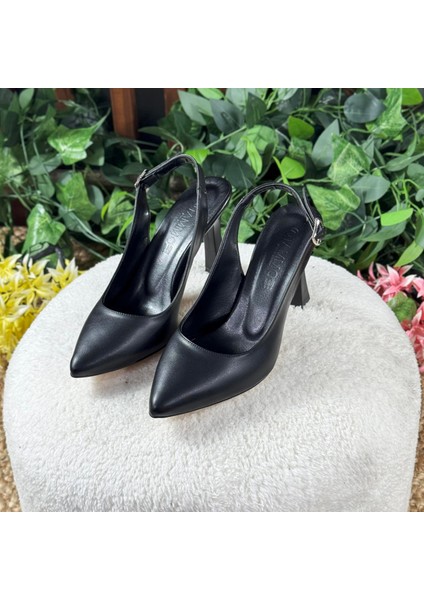 Arkası Bağlamalı Mat Stiletto Ayakkabı M1163