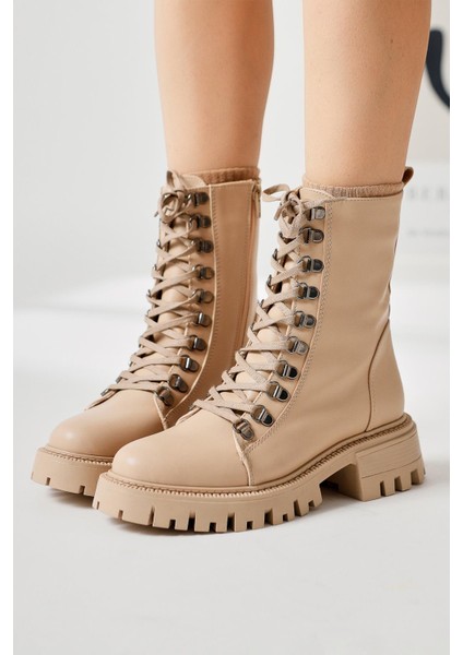 Suzette Nud Bağcıklı Kalın Tabanlı Bot