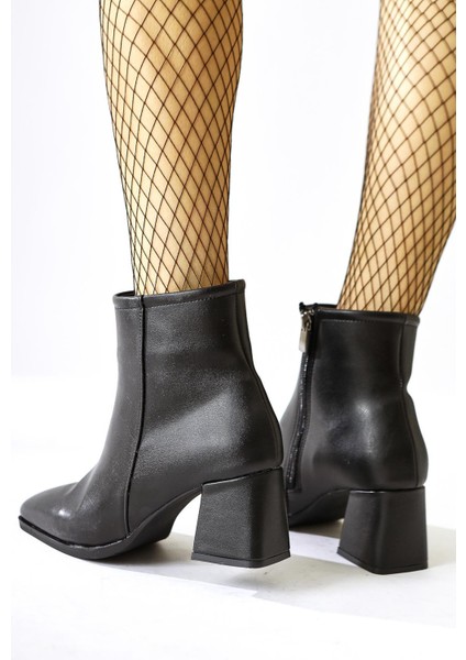 Ream Siyah Sivri Burunlu Topuklu Bot modelleri