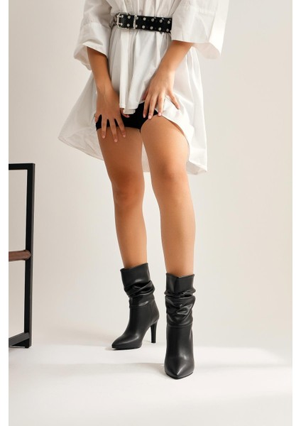 Wilma Siyah Körüklü Ince Topuklu Bot fiyatları