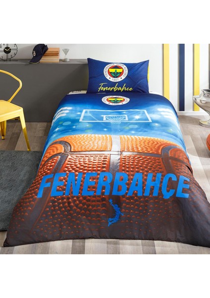 Lisanslı Fenerbahçe Basketbol Nevresim Takımı Çok Renkli Tek Kişilik