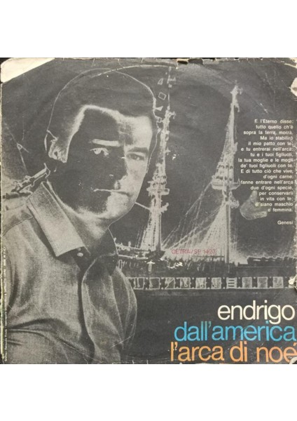 Endrigo* – L'arca Di Noé / Dall'america 1970 Italya Baskı 45 Lik fiyatları